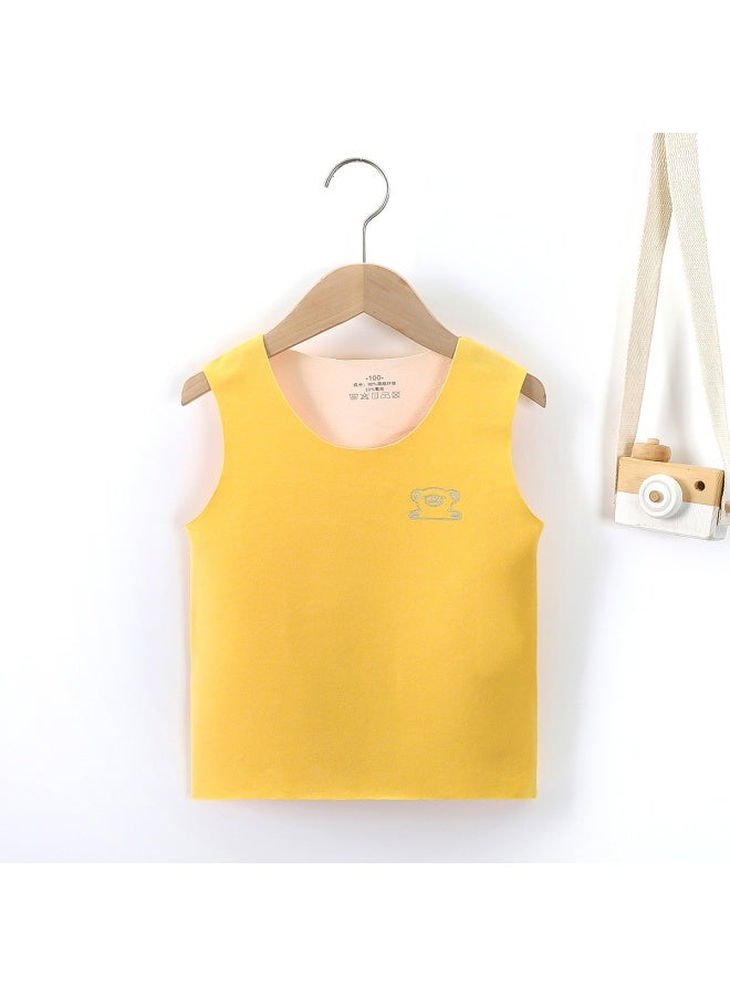 2026 Autumn/winter New Pure Cotton Children's Warm Vest With Fleece Lining, Thickened Infant And Toddler Vest, Baby Cardigan Vest