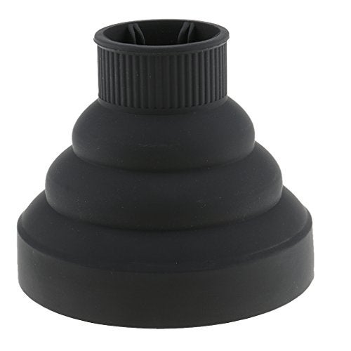 Segolike Universal Collapsible Silicone Hair Dryer Blower Diffuser Hairdressing Styling Tool Salon Curl Hair Blower Nozzle - black - Image 4