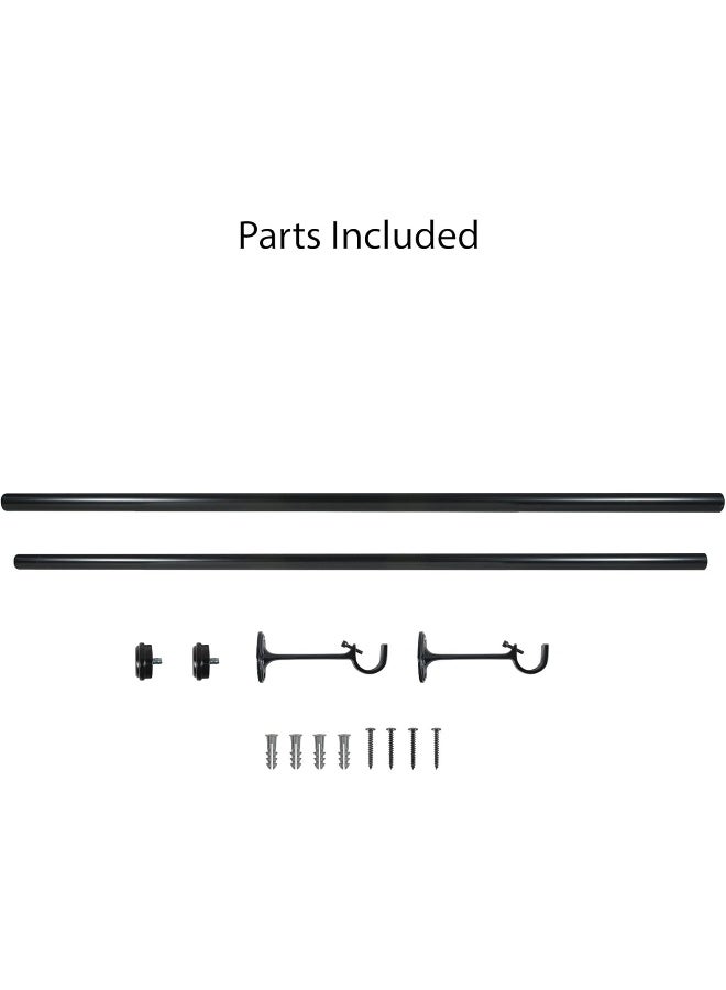 Decopolitan End Cap Single Rod Set, 18 to 36-Inch, Toasted Copper - Image 1