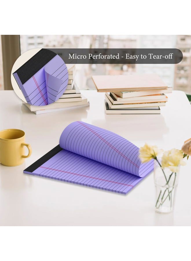 Nichela Legal Pads 8.5 x 11 Pack of 6 Note Pads Wide Ruled Notepad Writing Pads Colored Paper - Image 3