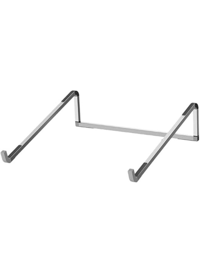 Laptop Stand V3.3 – Ergonomic Adjustable Height & Angle – Sturdy Aluminum Holder – Portable & Foldable Stand for Daily Desk Setup & Work-from-Home Use (Silver) - Image 1