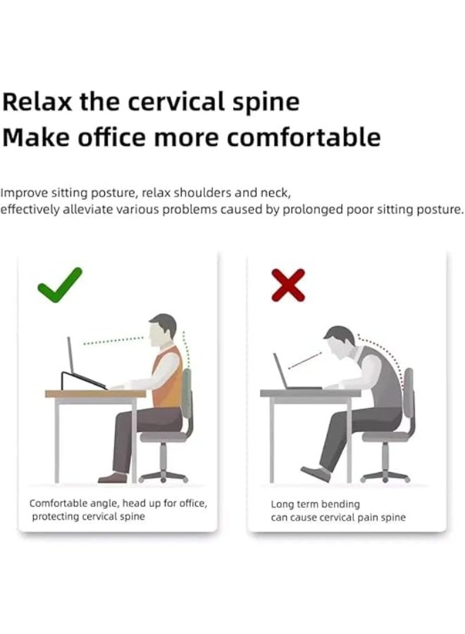 Laptop Stand V3.3 – Ergonomic Adjustable Height & Angle – Sturdy Aluminum Holder – Portable & Foldable Stand for Daily Desk Setup & Work-from-Home Use (Silver) - Image 4