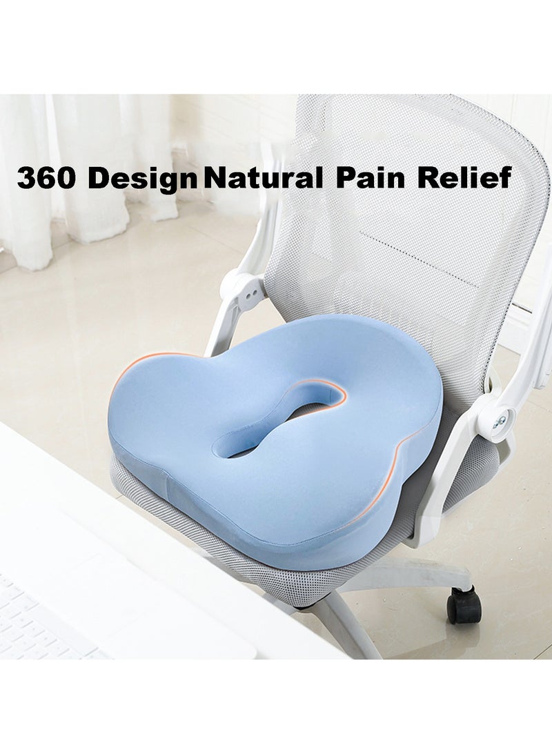 TYCOM Seat Cushion for Office Lumbar Support Pillow Chair Memory Foam Seat Cushion for Sciatica Back Support Pillow Chair Pads Reduce Tailbone Pressure 8 shape Black.  - Image 3