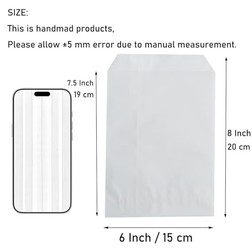 Tendwarm 100 Pcs 6x8 Inches Glassine Paper Gift Bags - Image 2