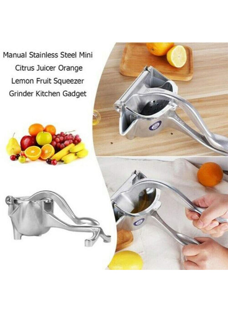 Whitecloud TRANSFORMING HOMES Whitecloud TRANSFORMING HOMES Metal LemonLime SqueezerManual Hand Press Juicer Silver FJM 20150 Stainless Steel 24x14x12 CM  - Image 5