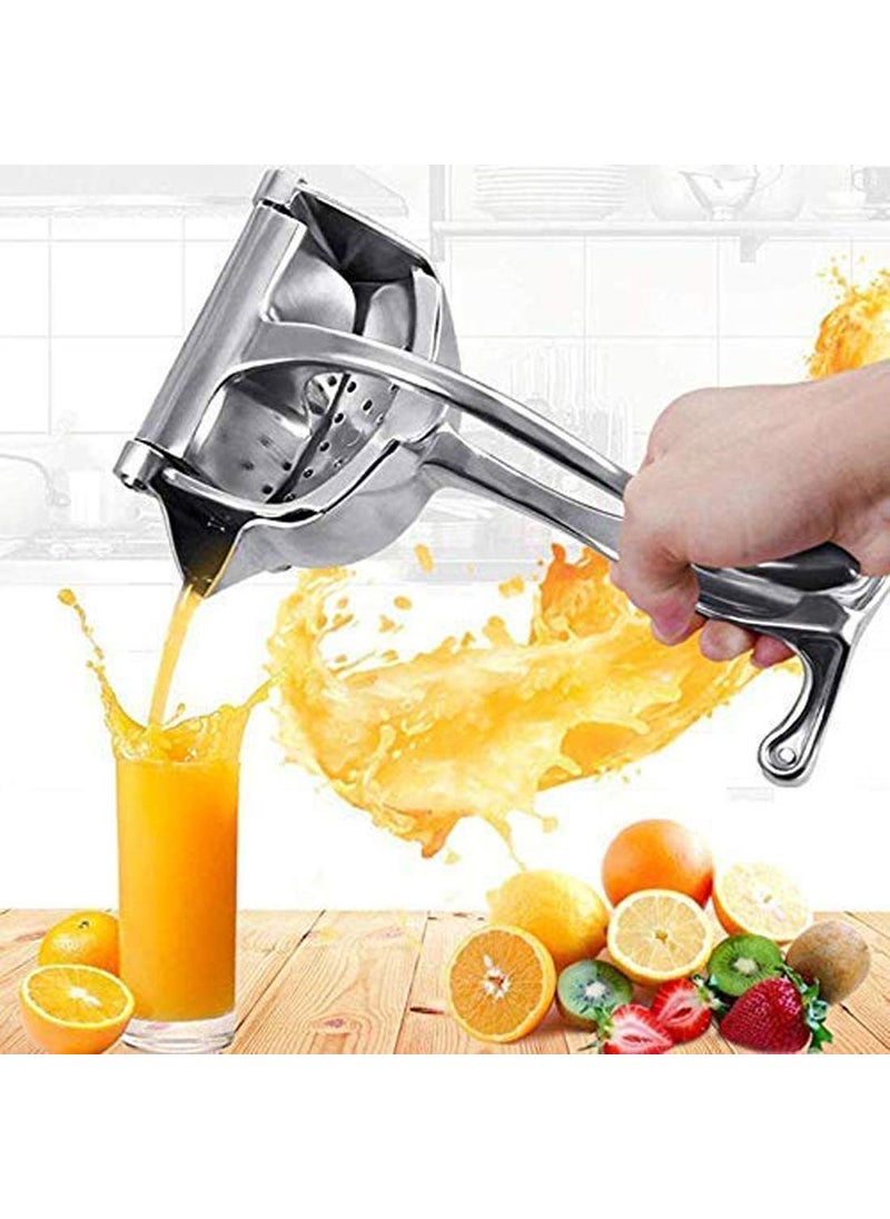 Whitecloud TRANSFORMING HOMES Whitecloud TRANSFORMING HOMES Metal LemonLime SqueezerManual Hand Press Juicer Silver FJM 20150 Stainless Steel 24x14x12 CM  - Image 1