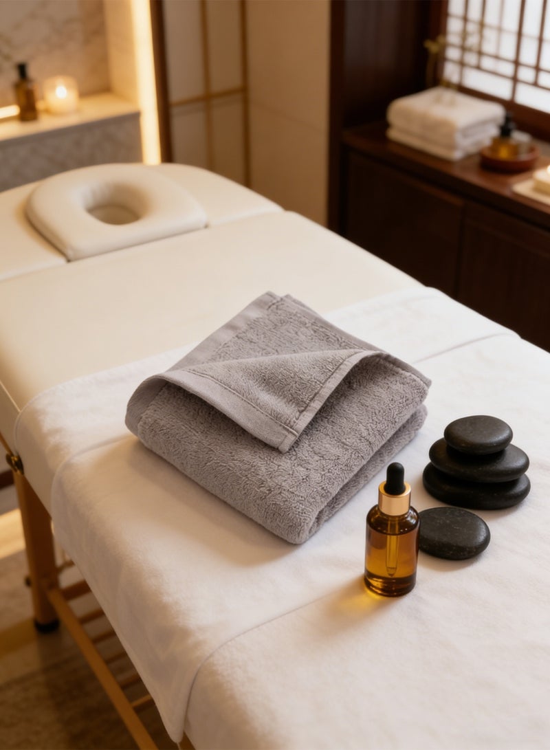 شاربدو طقم مناشف قطنية نقية ناعمة وسميكة للوجه، مقاس 30 × 60 سم، مريحة وماصة، مكون من 6 قطع - Image 5