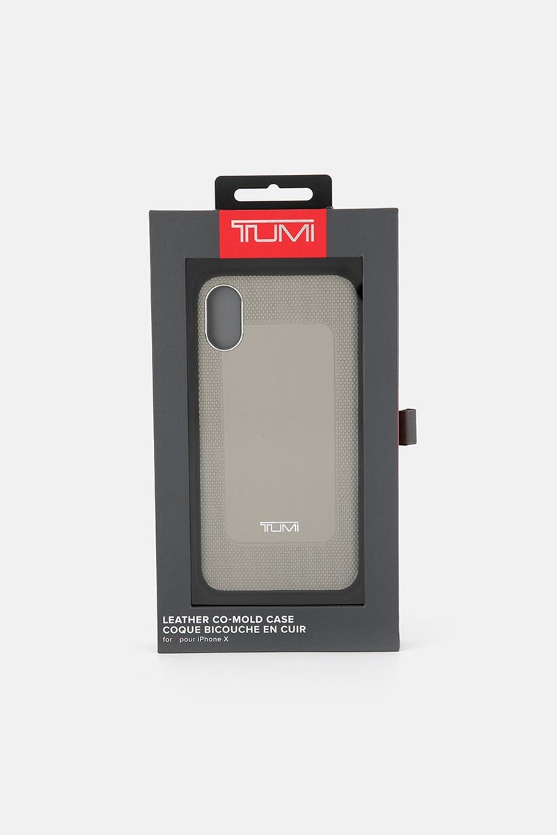 Tumi Leather Co mold Case For iPhone x, Grey - Image 1