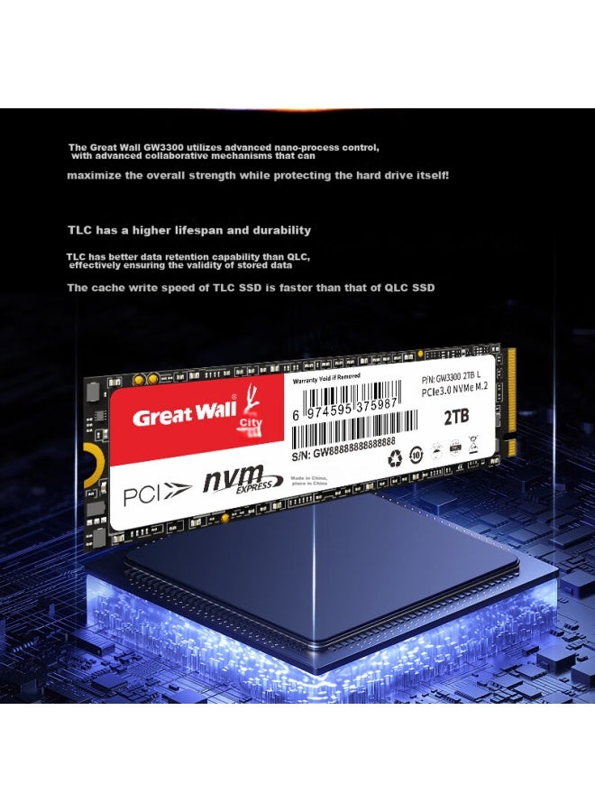 Great Wall 256gb Ssd, M.2 Interface , Pcie 3.0x4, Gw3300 Series - Image 1