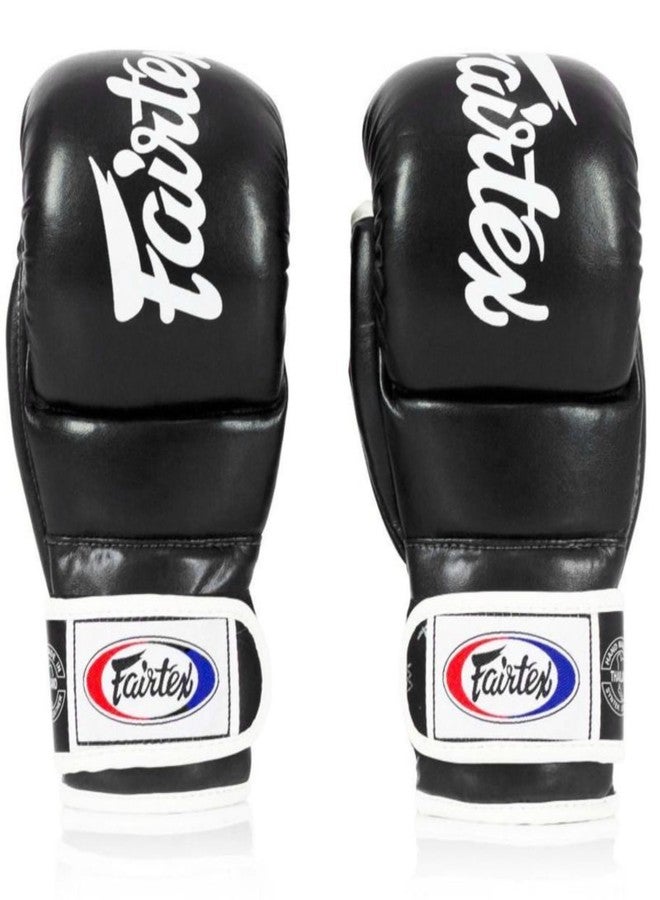 Fairtex FGV18 Muay Thai Boxing Gloves for Men, Women & Kids| MMA Gloves for Martial Arts|Made from Premium Quality Leather, Light Weight & Shock Absorbent Boxing Gloves-Medium, Black - Image 1