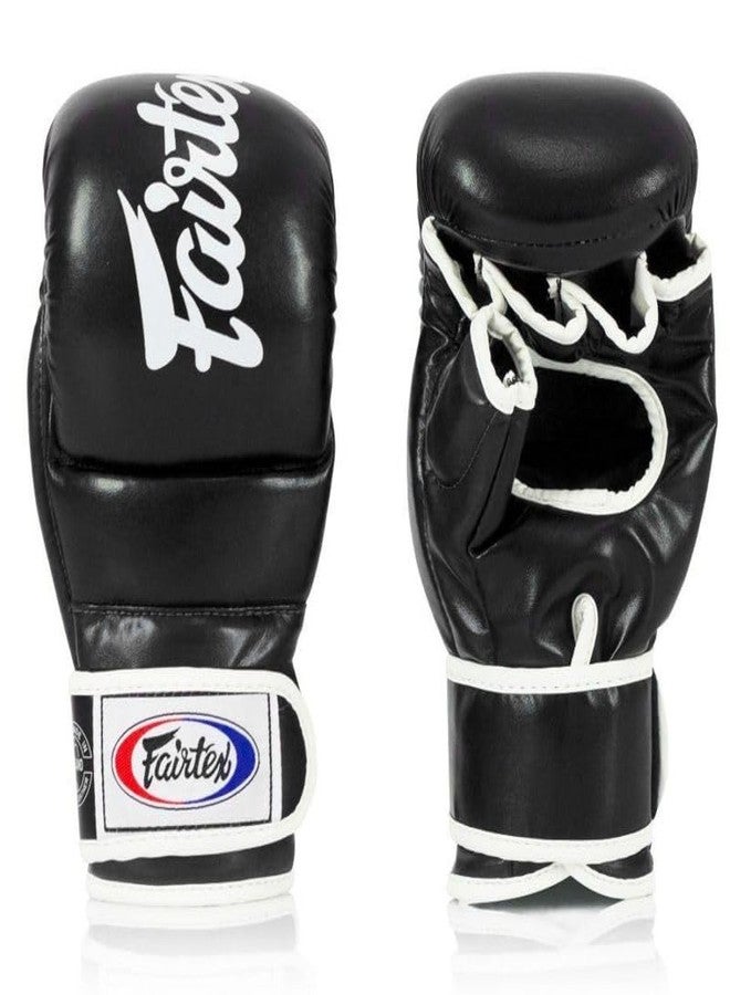 Fairtex FGV18 Muay Thai Boxing Gloves for Men, Women & Kids| MMA Gloves for Martial Arts|Made from Premium Quality Leather, Light Weight & Shock Absorbent Boxing Gloves-Medium, Black - Image 2