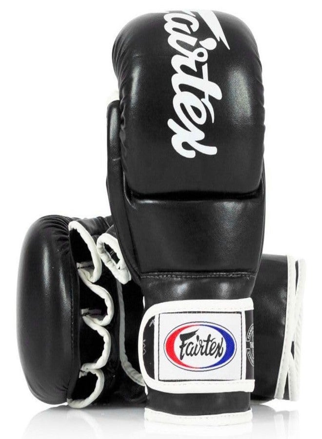 Fairtex FGV18 Muay Thai Boxing Gloves for Men, Women & Kids| MMA Gloves for Martial Arts|Made from Premium Quality Leather, Light Weight & Shock Absorbent Boxing Gloves-Medium, Black - Image 4