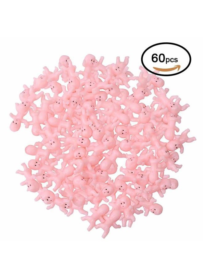 JUXINGDAZYF Plastic Babies for Baby Shower Game, 60PCS Tiny Plastic Babies Mini Babies Figurines Small King Cake Babies Bulk for Ice Cube My Water Broke Baby Shower Games - Image 2