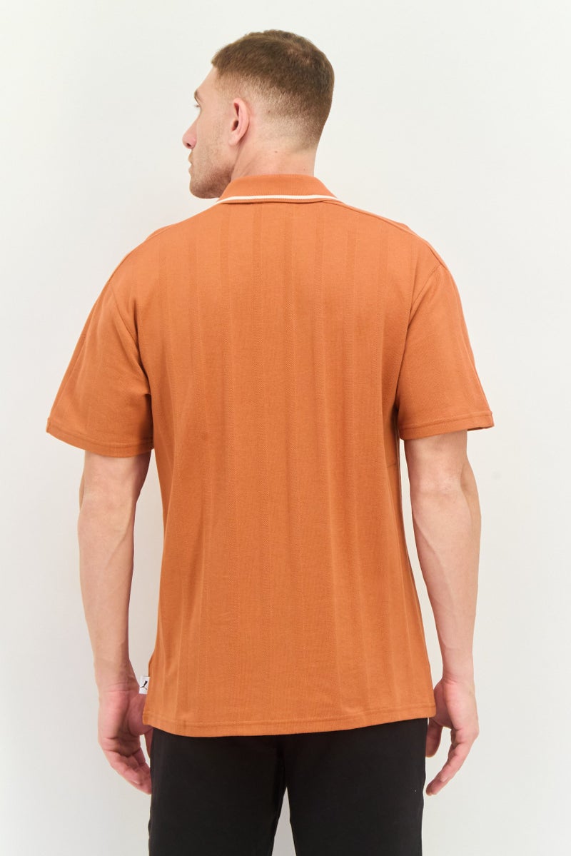 PUMA Puma x Select Men Sportswear Fit Short Sleeve Outdoor Polo Shirt, Rust  - Image 3