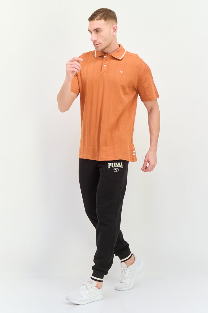Puma x Select Men Sportswear Fit Short Sleeve Outdoor Polo Shirt, Rust - Image 4