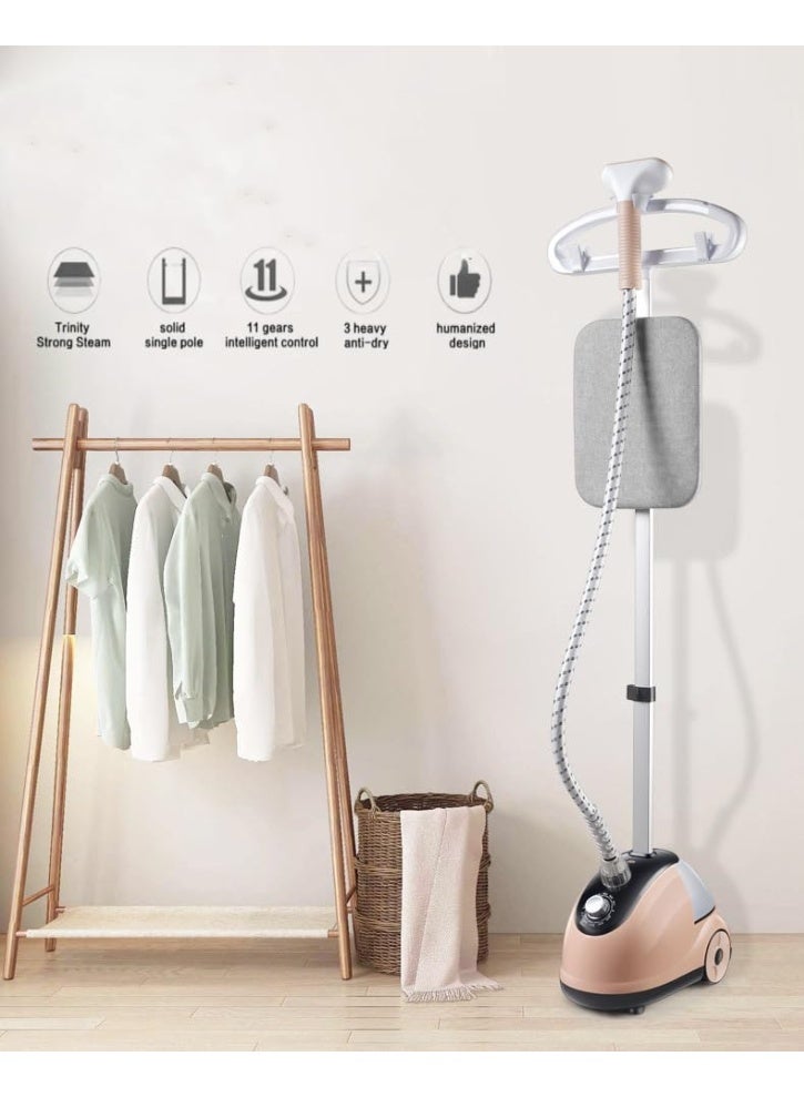 DUNISO Garment Steamer，Standing Garment Steamer For Clothes，Garment Steam Iron with Ironing Board and Height Adjustable Garment Hanger，Space Saving,for Silk, Cotton, Linen, and Denim - Image 3