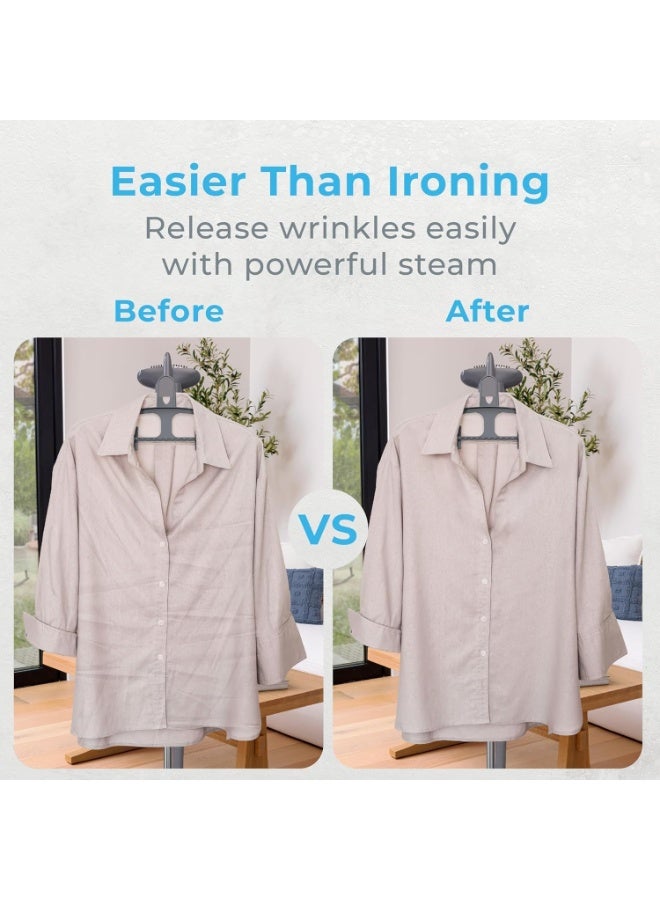 DUNISO Garment Steamer，Standing Garment Steamer For Clothes，Garment Steam Iron with Ironing Board and Height Adjustable Garment Hanger，Space Saving,for Silk, Cotton, Linen, and Denim - Image 4