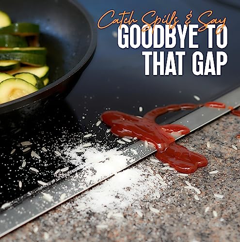 Linda's Essentials Linda’s Essentials Stove Gap Covers Stainless Steel (2 Pack), 316 Stainless Steel Stove Gap Covers Heat Resistant Oven Gap Filler Seals Spaces Between Stovetop and Counter (23.4 Inches, Silver(Steel)) - Image 3