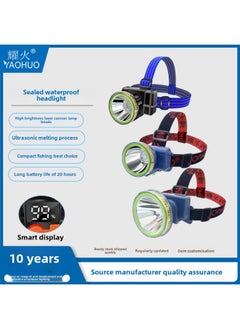 Generic Yao Fire Waterproof Led Headlight Ultrasonic Melting Pressure Strong Light Long Endurance Flashlight Home Emergency Light Factory-Colour:Yh-5201/100w/sealed Waterproof/laser Cannon Beads  - Image 2