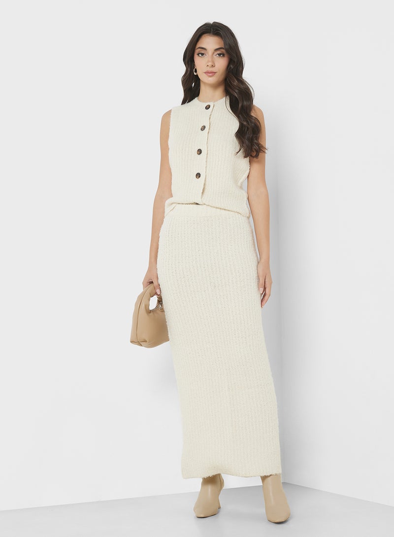 4th & Reckless Button Detail Knitted Top - Image 4