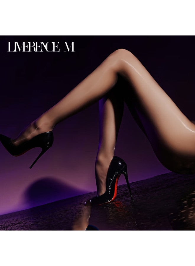 Limerence M Stockings Ultra-thin Waist Silk, Aurora Shiny Temptation Black Silk Women's Stockings, Light Black - Image 1
