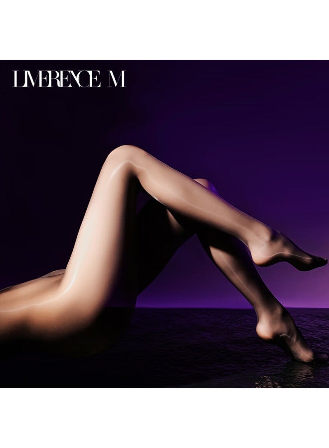 Limerence M Stockings Ultra-thin Waist Silk, Aurora Shiny Temptation Black Silk Women's Stockings, Light Black - Image 3