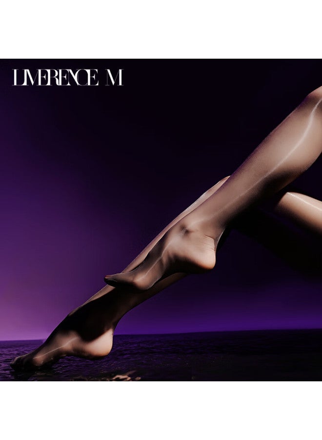 Limerence M Stockings Ultra-thin Waist Silk, Aurora Shiny Temptation Black Silk Women's Stockings, Light Black - Image 4