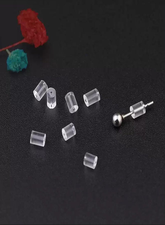 Meniala Clear Silicone Earring Backs, Hypoallergenic Replacement Stoppers for Stud Post Hoop Fishhook Earrings, 200 Pack - Image 2
