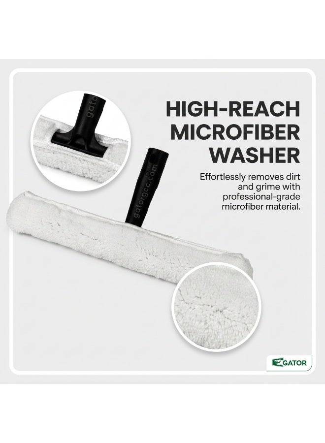 Gator Glass Cleaning Applicator 35cm | Window Washing Sleeve | Microfiber Washer Pad | Professional Window Cleaning Tool | 35cm Wide Coverage Applicator - Image 4