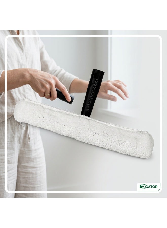 Gator Glass Cleaning Applicator 35cm | Window Washing Sleeve | Microfiber Washer Pad | Professional Window Cleaning Tool | 35cm Wide Coverage Applicator - Image 5