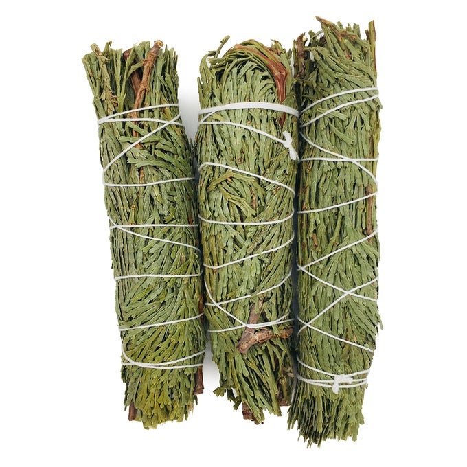 CEDAR INCENSE WANDS PACKAGE OF 3 4 SMUDGE STICK BUNDLES