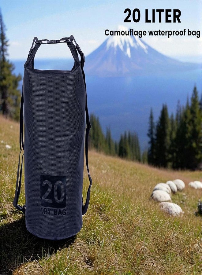 GNOLY Waterproof Dry Bag 10L 15L 20L - Roll Top Sack for Kayaking, Camping, Hiking & Boating - Floating Backpack Keeps Outdoor Travel Gear Dry & Protected (1 Pcs) (20L) - Image 2