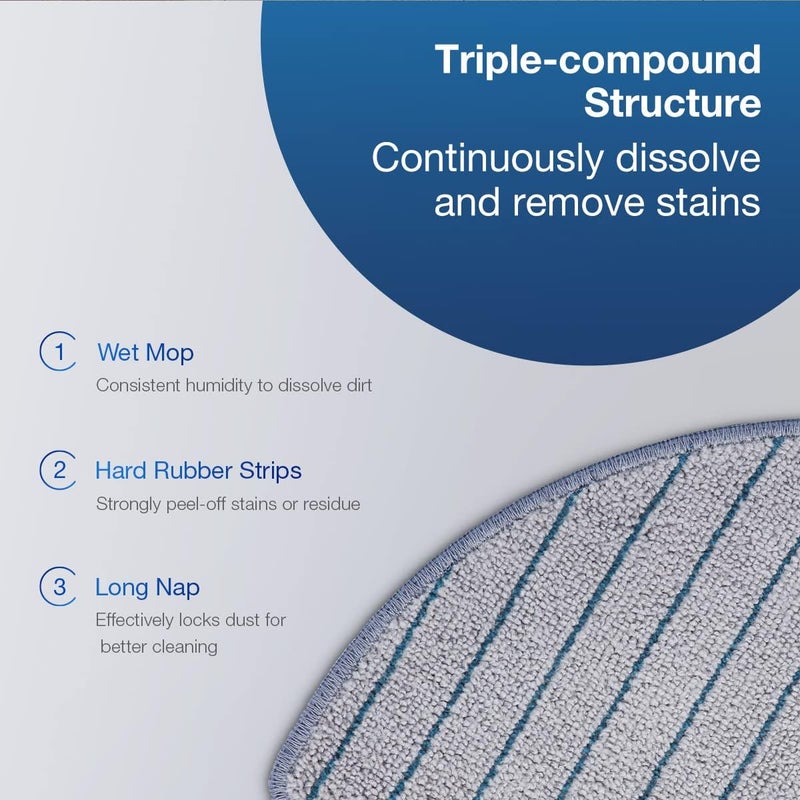 ecovacs ملحق أصلي (وسادات مسح قابلة لإعادة الاستخدام | N20 PRO) (عبوة من 3). للاستخدام المنتظم لمدة تقارب 1 سنة. (غير متوافق مع أي نموذج آخر) - Image 4