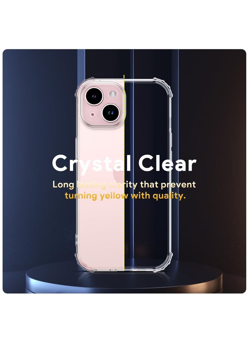 Crystal Clear Case for iPhone 15 Clear Slim Thin TPU Rubber Soft Silicone Four Corners Protective Cover Transparent Soft Cover (Clear) - pzsku/ZB1B8FF889FAACB7E2CEFZ/45/_/1727676539/4adb1147-da28-4668-be20-06bd6477c300