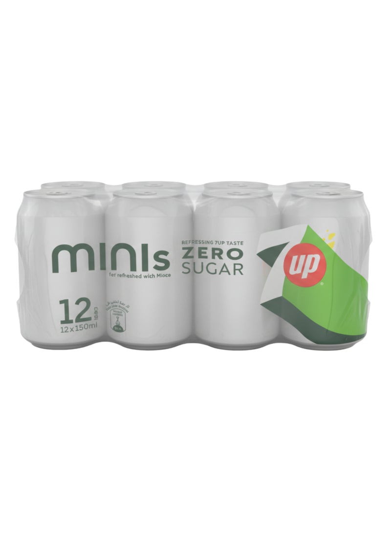 7up Zero Can 12 x 150ml - Image 1