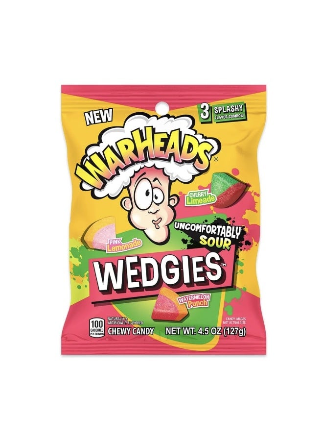 Warheads Sour Wedgies 127G, Fruity Sour Candy - Image 1