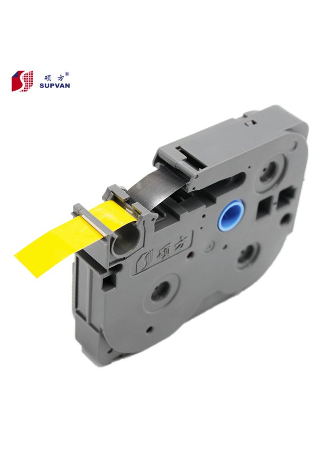 Shuofang Label Printer Ribbon Label 12mm Yellow Background Black Text Overlaminated Label Tape L-631 Label Paper Non-adhesive Sticker Suitable For Shuofang Label Printer Lp5125/c/e - Image 3