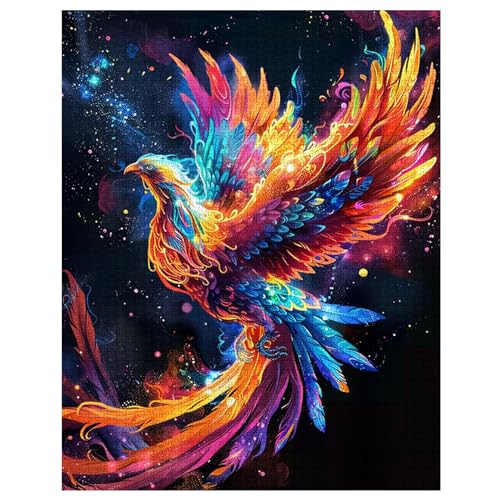 Tucocoo Fire Phoenix Jigsaw PuzzleSacred Fantasy Animals 1000 Pieces Jigsaw Puzzles for Adults27 x 20 Inches Puzzles HD Quality Flapping Fly Fire Phoenix Puzzle GiftFamily Activity Perfect for Game Night - Image 5