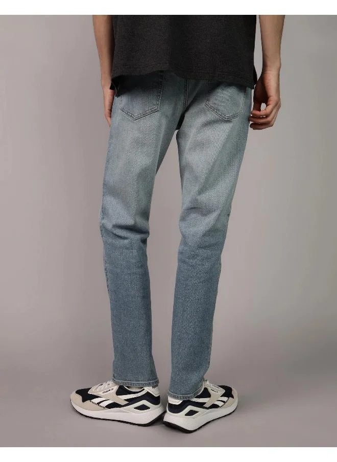 American Eagle Airflex+ Light Wash Straight Fit Jeans