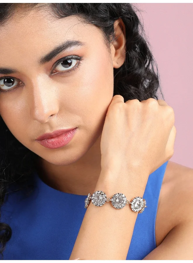 SOHI Pack Of Metallic Daisy Artificial Bracelet Jewellery