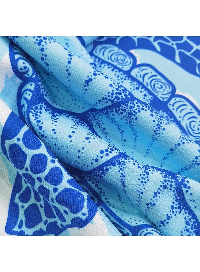 illikkuyax Sea Turtle Kids Beach Towels Hooded 30" x 50" Soft Microfiber Toddlers Pool Baby Bath Towels Beach Cover up for Ages 0-6 - Image 3