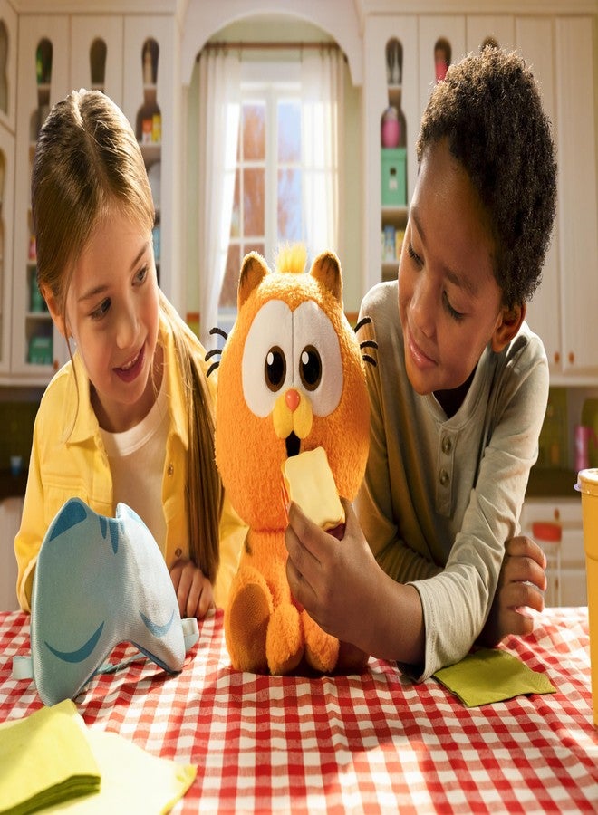 Animagic Baby Garfield Eat Sleep and Repeat 10'' (25cm) Plush | Includes Lasagna and Sleep Mask | Great for Garfield Fans | Ages 3+ - Image 4