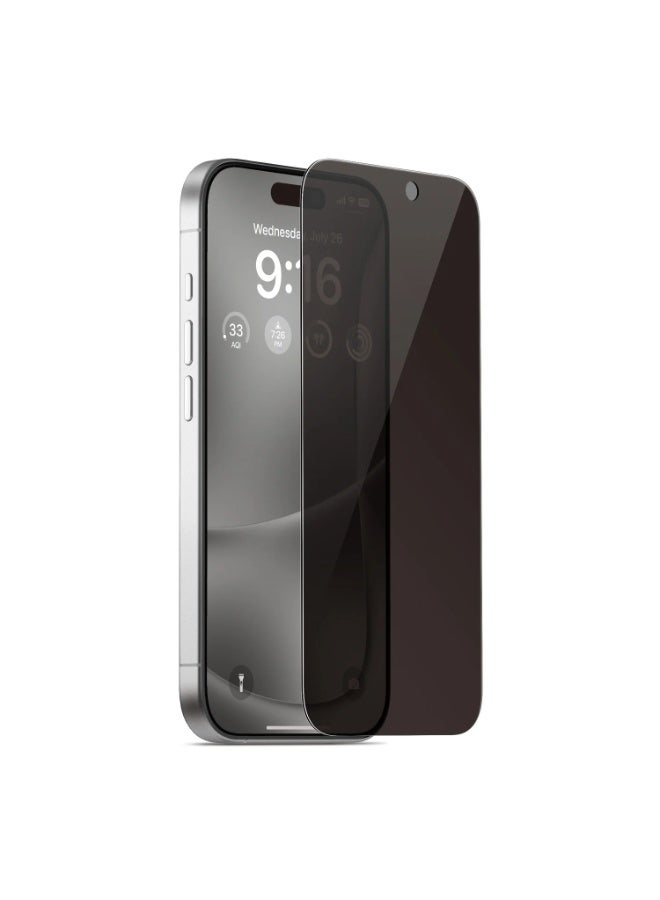 Screen Protector for iPhone 16 Pro Privacy Tempered Glass Screen Protector [Bubble Free] Anti-Glare, Scratch Resistant [Full Coverage] (IPHONE 16 PRO)