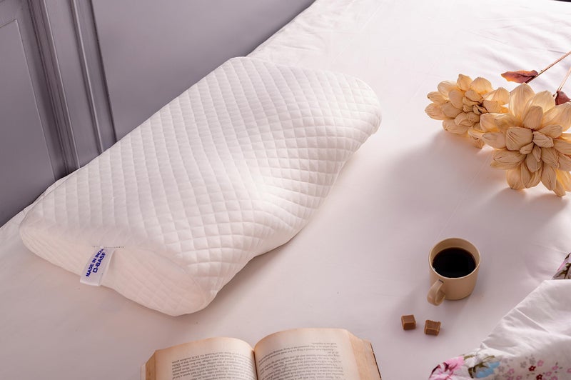 IDITRI EXPORT Cervical Contour Memory Foam Pillow for Sleeping,Orthopedic Pillow for Neck Pain, Support for Back,Stomach,Side Sleepers, with Breathable Zip Cover (19X12X4INCH, White) - Image 3