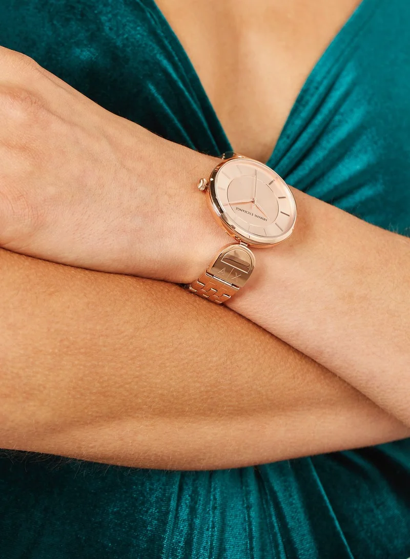 Armani Exchange Round Minimalist Bracelet Watch