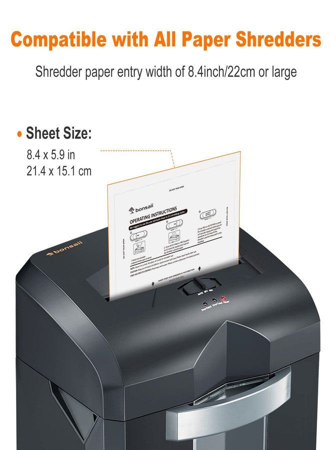 Bonsaii Paper Shredder Lubricant Sheets,12-Pack (8.4 x 5.9 inch/Piece) - Image 5