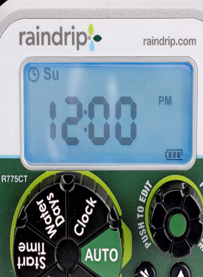 Raindrip Digital Hose-End Automatic Water Timer, Connects to Garden Faucets and Hose Bibbs, with Back-Lit LCD Screen for Drip Irrigation, Garden, Self-Watering, Grey - Image 3