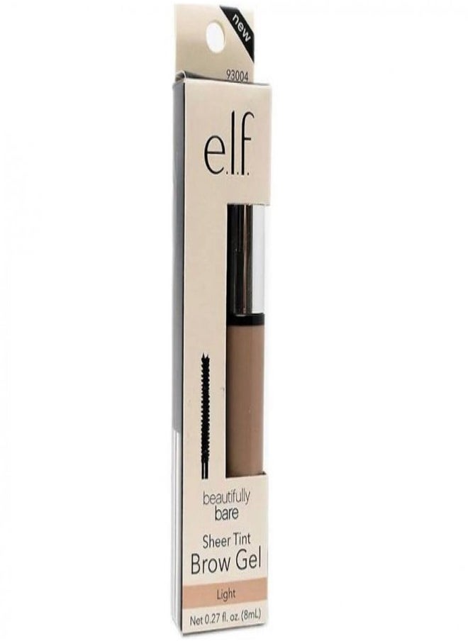 e.l.f. Cosmetics Beautifully Bare Sheer Tint Brow Gel - Light,Enhance & Shape Your Brows,8ml