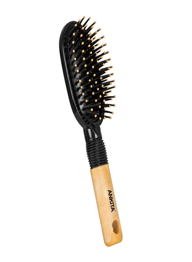 Ankita Mini Flat Hair Brush with Nylon Bristle|Hair Brush with Strong and Flexible Nylon Bristles|For Grooming, Straightening, Smoothing, Detangling Hair, Ideal for Men & Women|Travel Friendly | Multipurpose (141) - Image 1