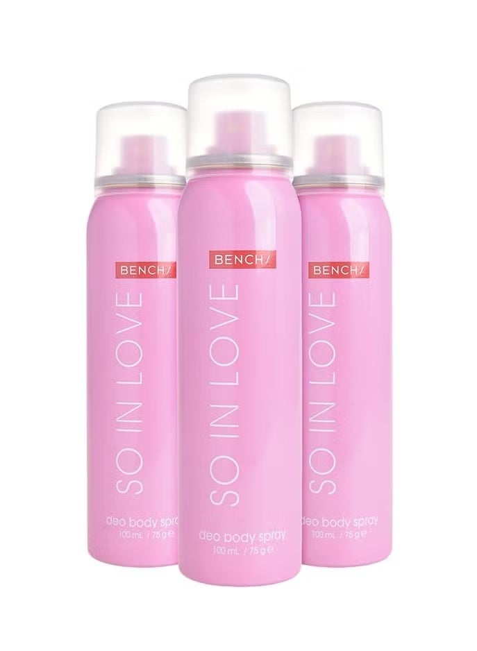 بينش بخاخ الجسم بينك سو إن لاف ديو 100 مل 3 قطع